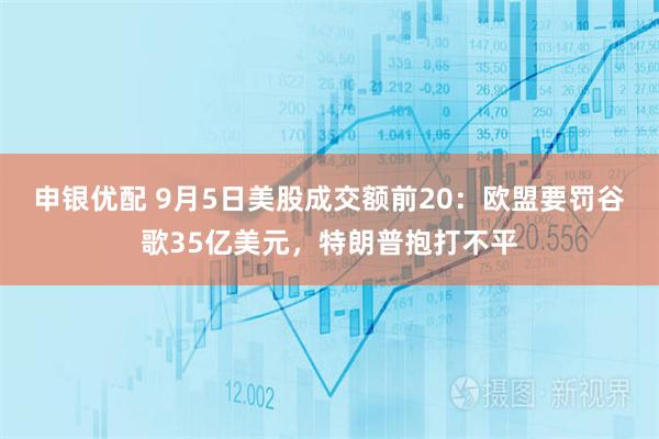 申银优配 9月5日美股成交额前20：欧盟要罚谷歌35亿美元，特朗普抱打不平