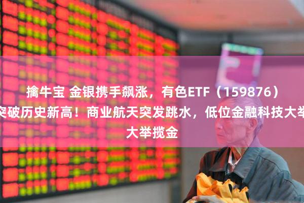 擒牛宝 金银携手飙涨，有色ETF（159876）放量突破历史新高！商业航天突发跳水，低位金融科技大举揽金